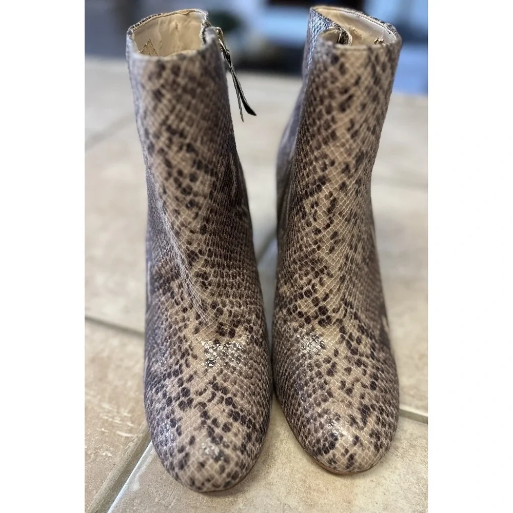 I.N.C. International Concepts Taytee Women's Snake Skin Style Ankle Zip Boots 10